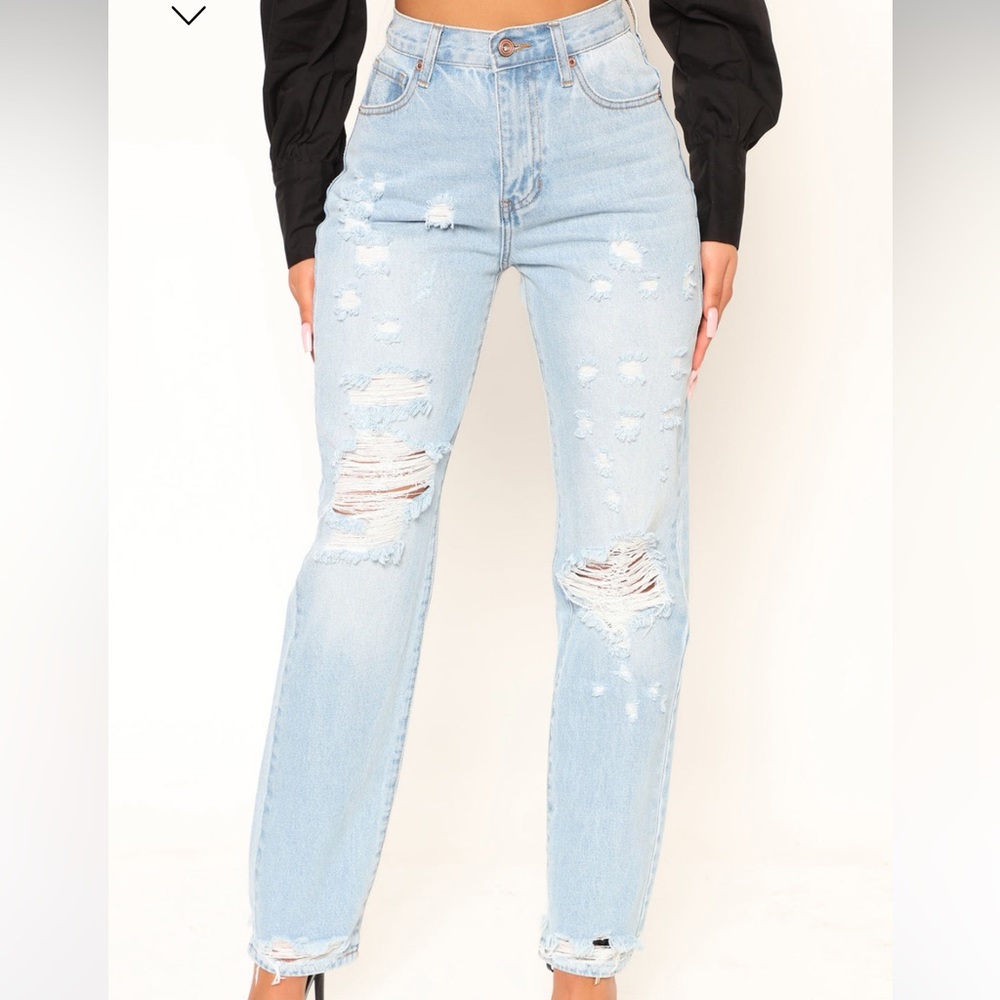 90’s Loose Ripped Slouch Fit Jeans- Light Wash